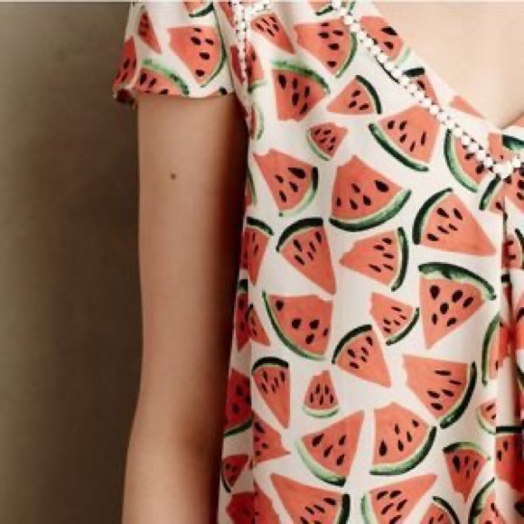 Anthropologie Maeve Watermelon Top - Picture 6 of 15